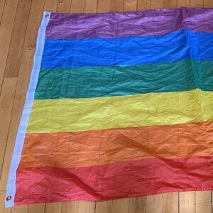 Large Gay Pride Rainbow Stripes Nylon Flag